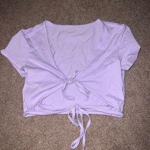 Purple double tie top!